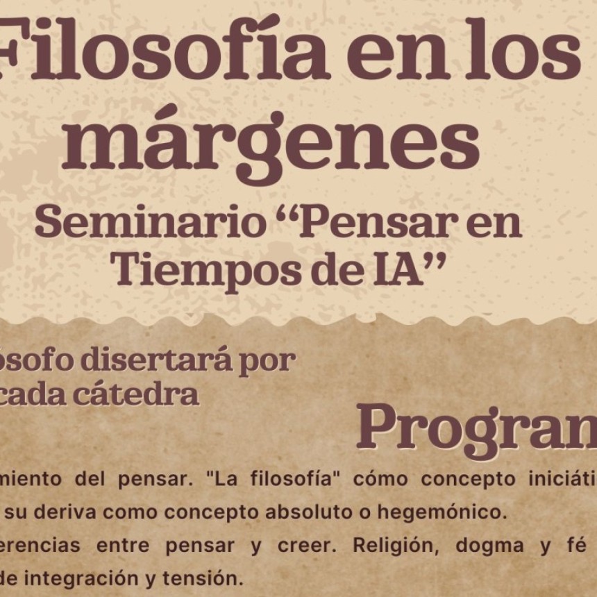 La filosof&iacute;a es para pocos desde siempre.