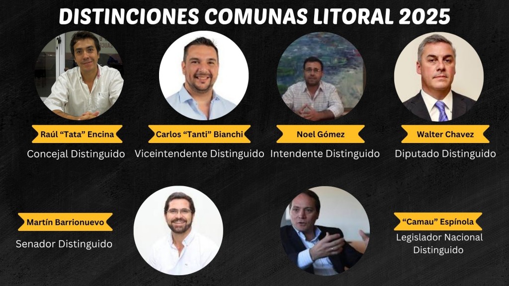 Distinguidos 2025 Comunas del Litoral. 