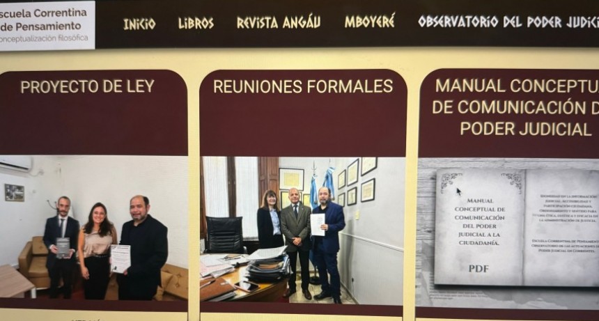 Inaugura espacio web el observatorio del poder judicial de corrientes.