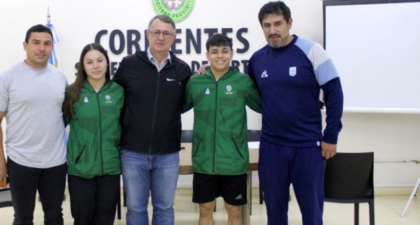 Jorge Terrile recibió a los pesistas correntinos que se destacaron en el mundial de España.